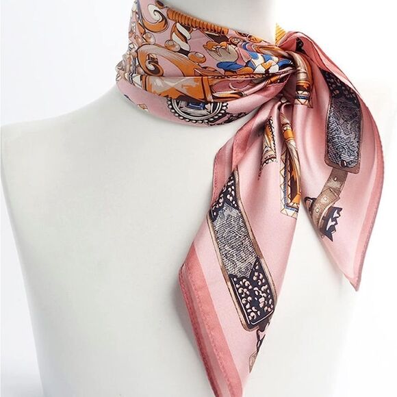 Pink Jewel Silk Scarf